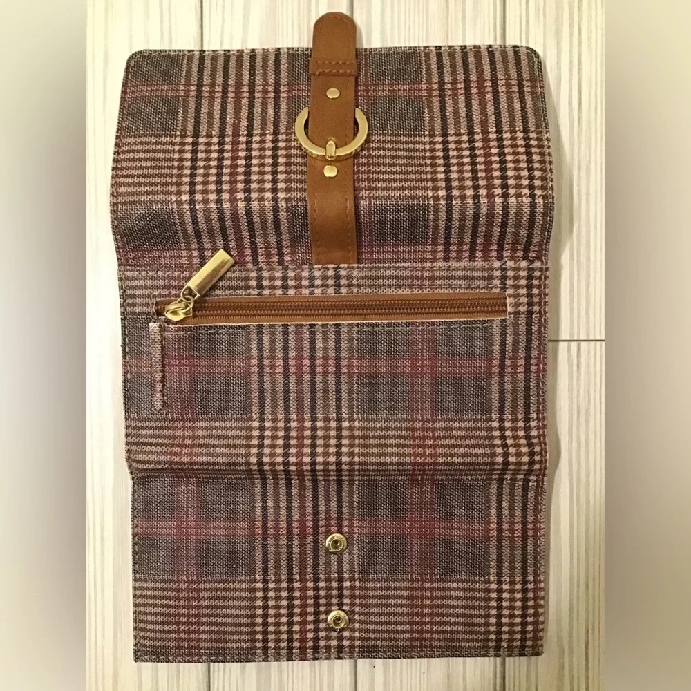 Woman’s Wear Plaid Houndstooth Wallet - Picture 3 of 7